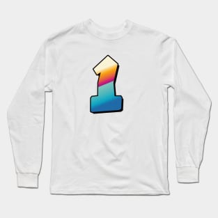 Numer 1, One - beach colors Long Sleeve T-Shirt